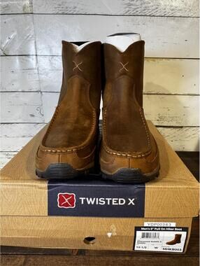 Twisted X Men's 8" Pull On Hiker Boot Men's 10.5 Wide NIB